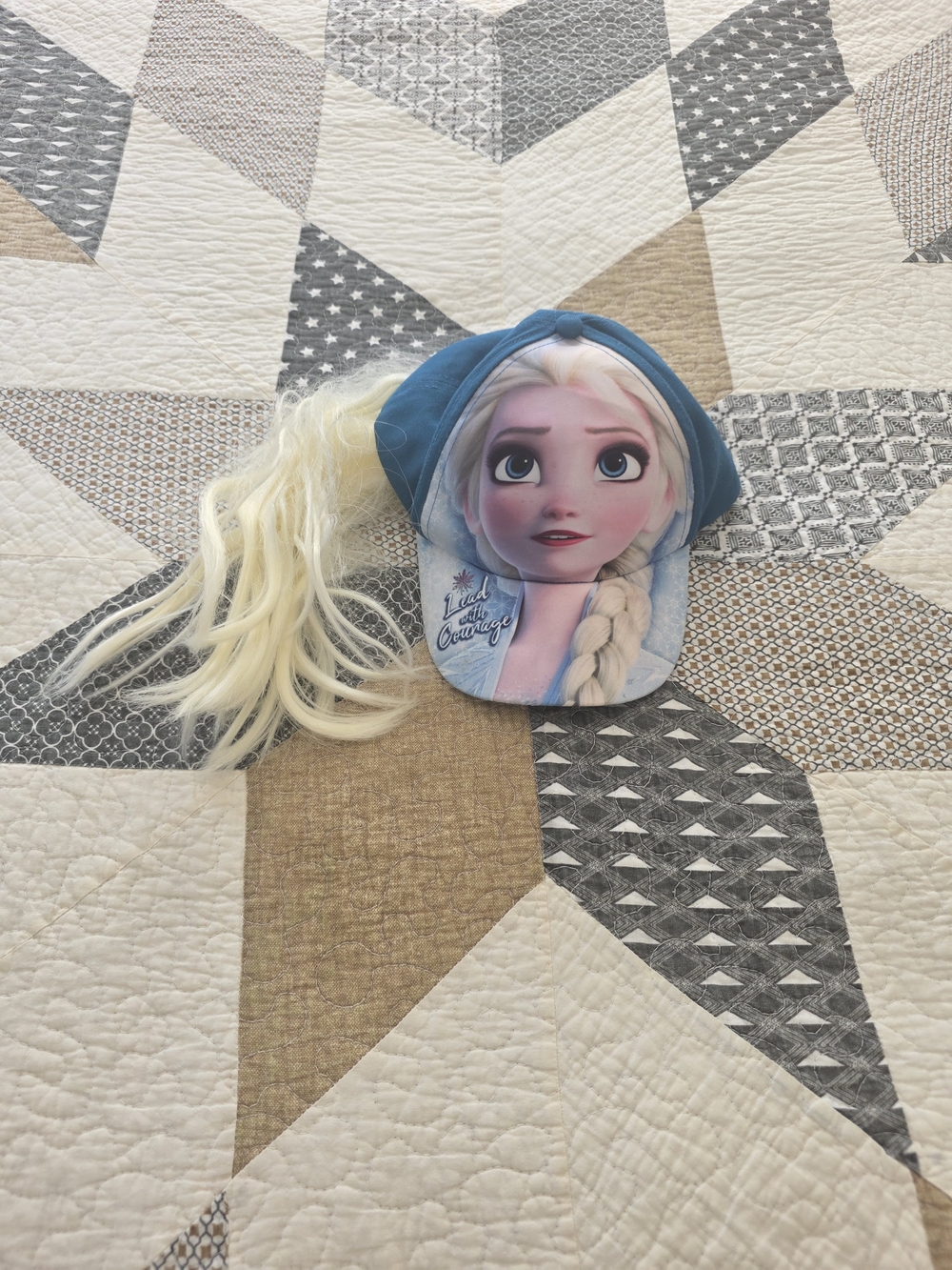 Disney Frozen Elsa Ponytail Cap for Kids - Blue